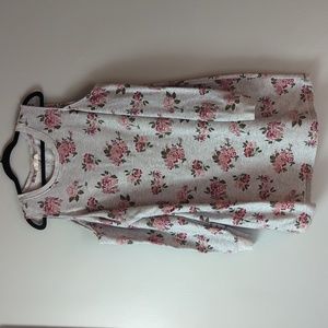 Cold shoulder sweater tunic